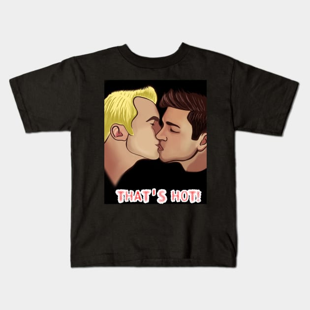 PRIDE GAY KISS ,THAT'S HOT Kids T-Shirt by Art by Eric William.s